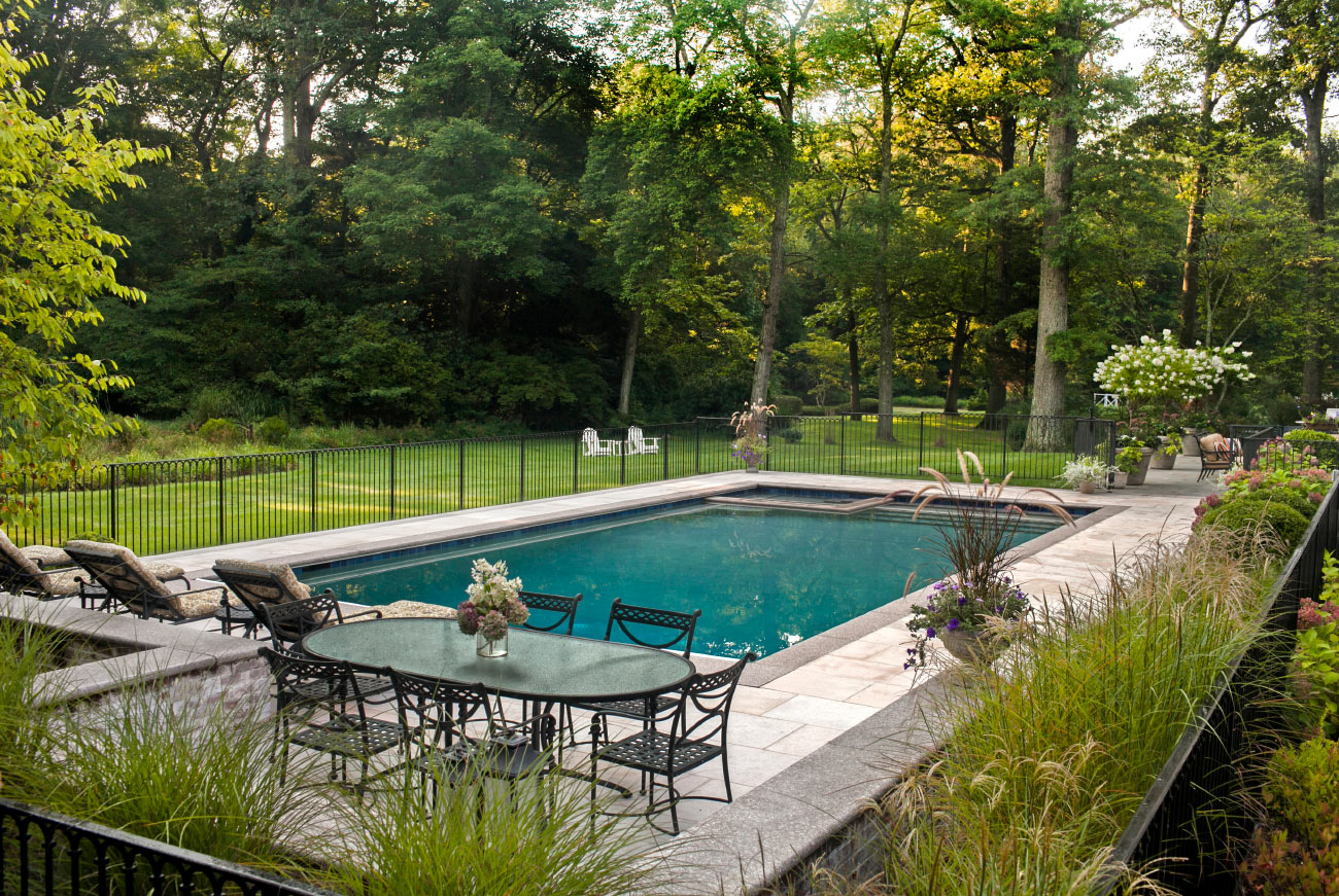 The LaurelRock Company - Residential Landscaping in CT - Back Country Manor - Poolside Paradise