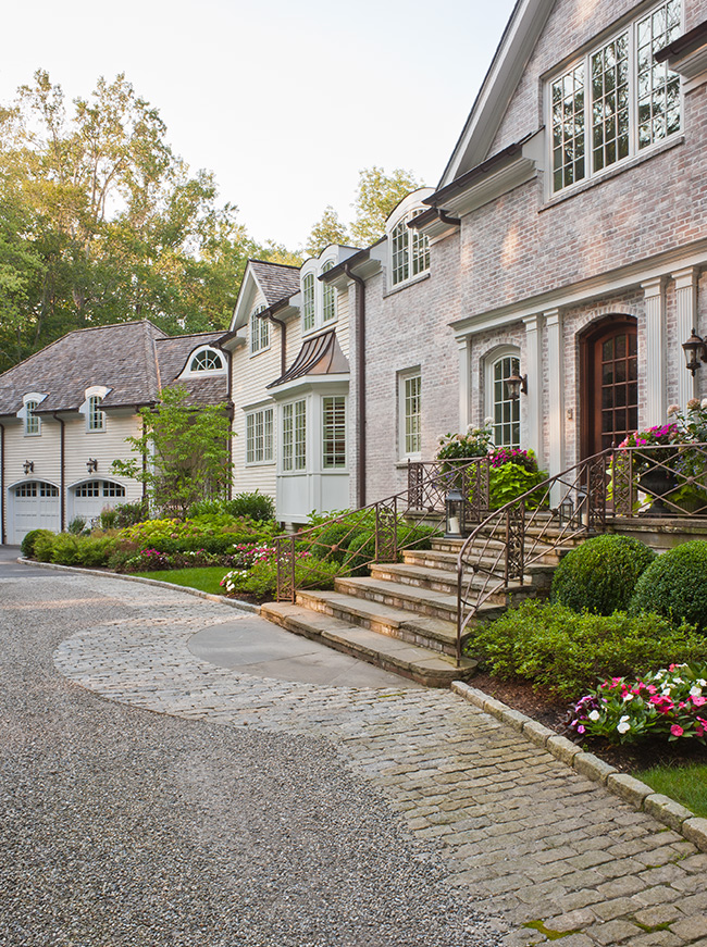 The LaurelRock Company - Residential Landscaping in CT - Back Country Manor - Front Entry and Driveway