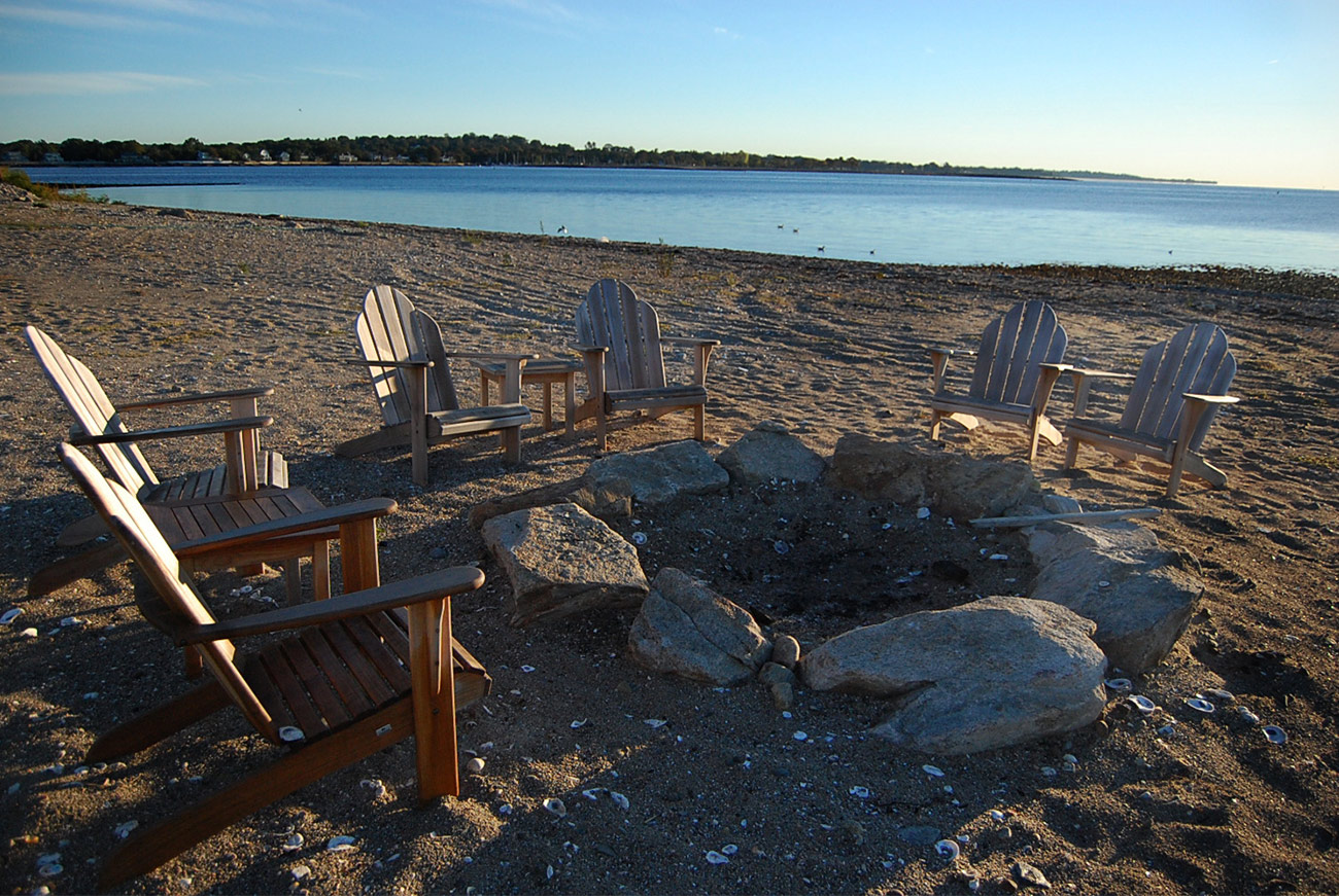 The LaurelRock Company - Residential Landscaping in CT - Bluff Point - Firepit for Gathering