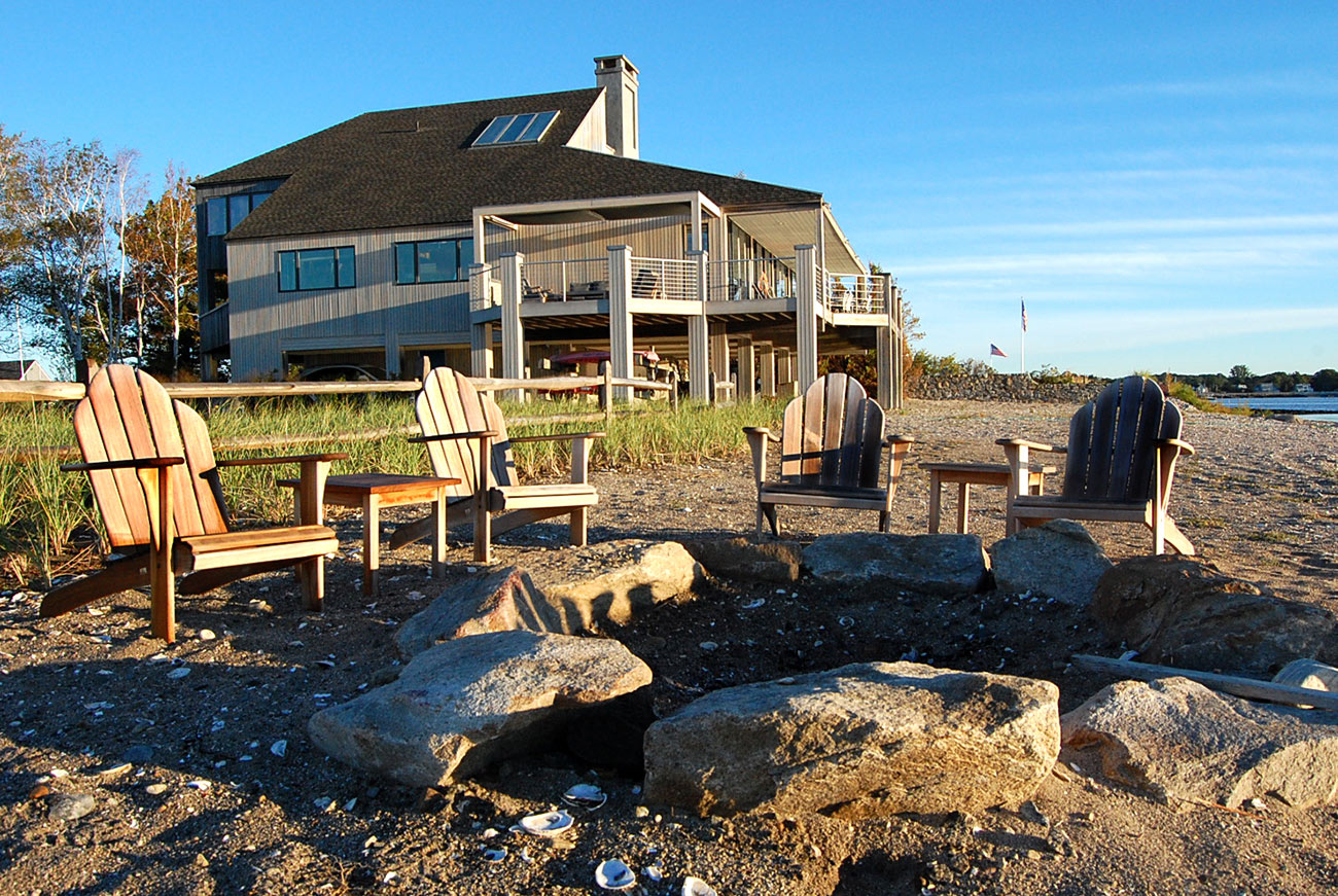 The LaurelRock Company - Residential Landscaping in CT - Bluff Point - Firepit