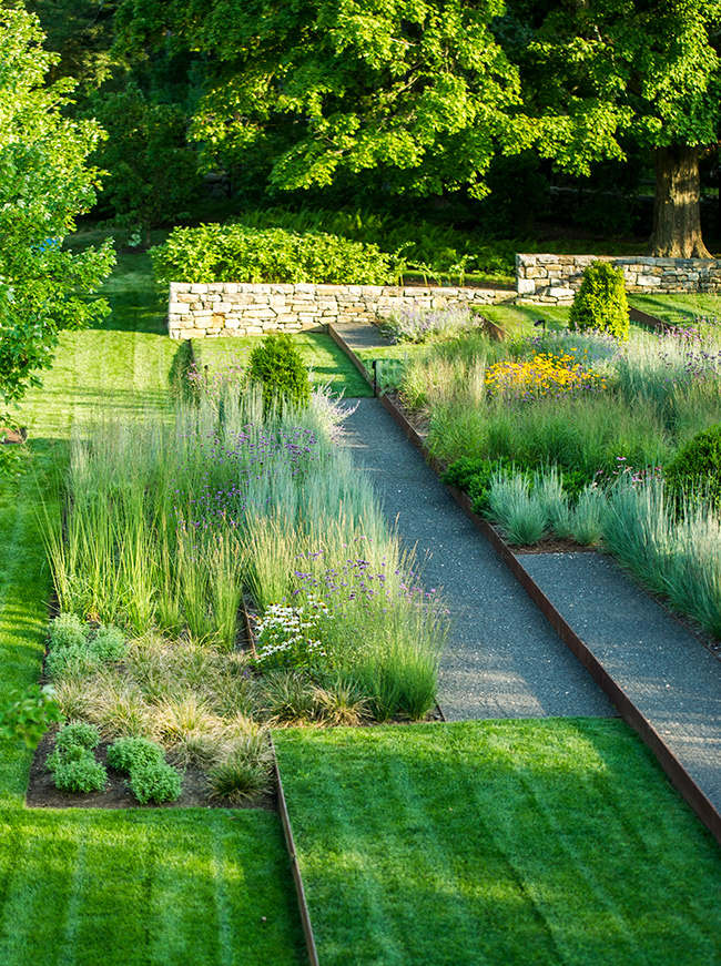 The LaurelRock Company - Residential Landscaping in Wilton CT - High Meadow Farm - Textural Gardens