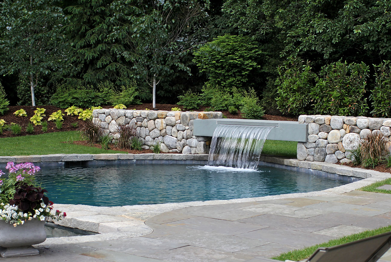 The LaurelRock Company - Residential Landscaping in CT - Hollow Tree Ridge - Pool and Water Feature