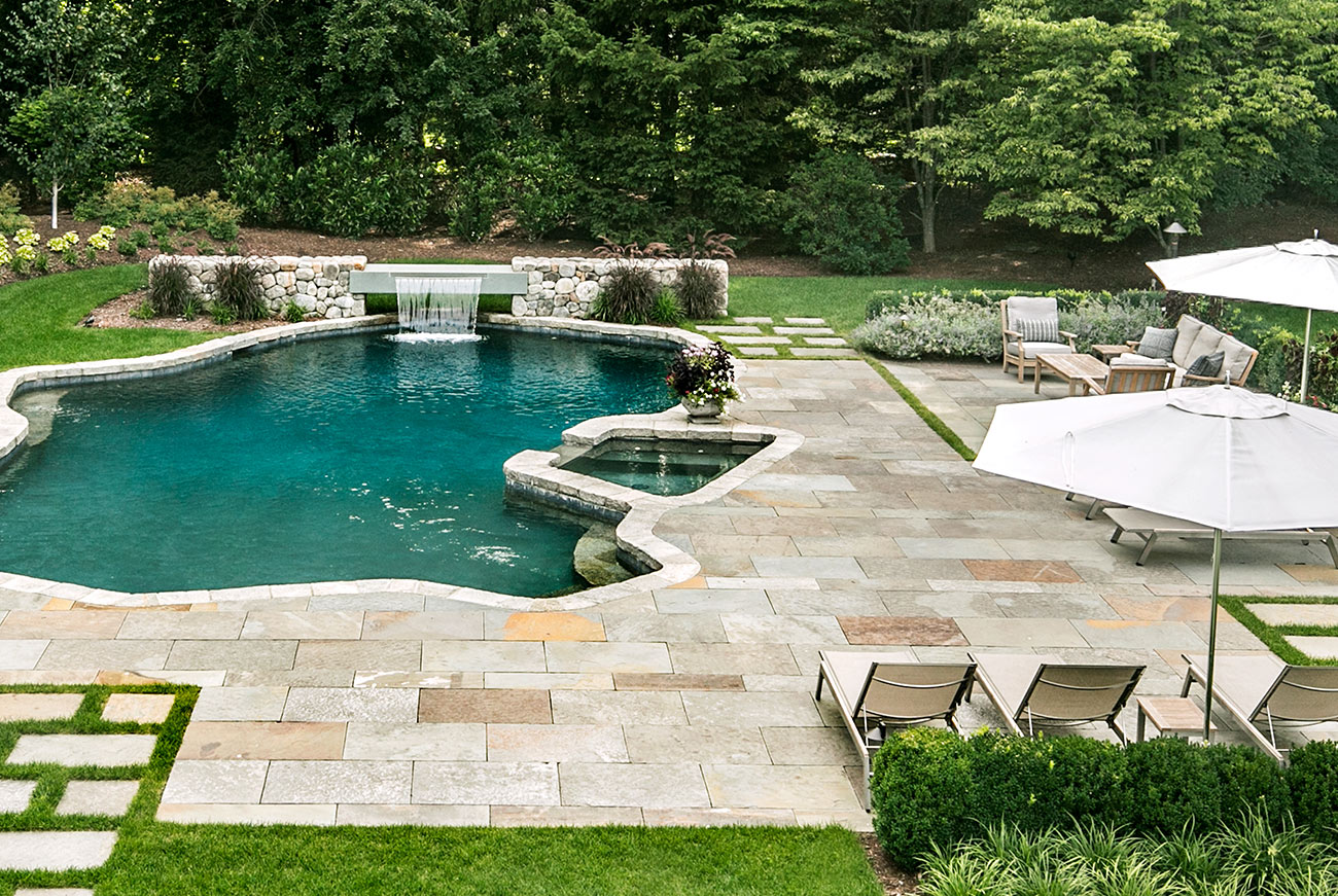 The LaurelRock Company - Residential Landscaping in CT - Hollow Tree Ridge - Poolside Paradise